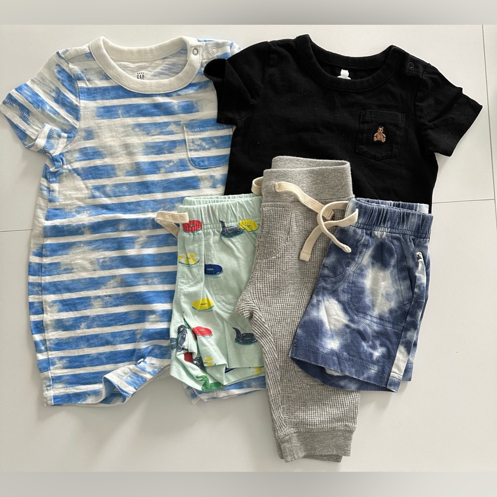 12-18M Boys Jumper & Onesie+Pant+Shorts Set